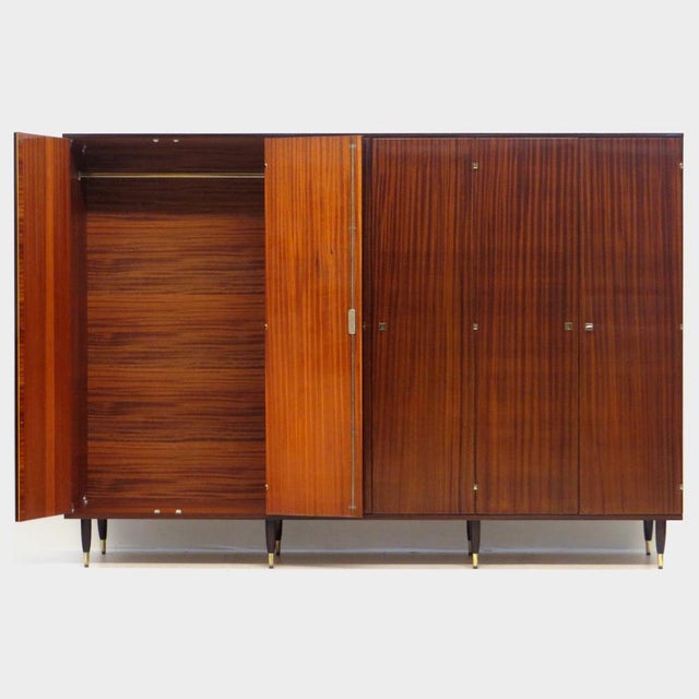 Mid-Century Modern Large Mid-Century Modern Six-Door Wardrobe in Teak, 1960s For Sale - Image 3 of 6