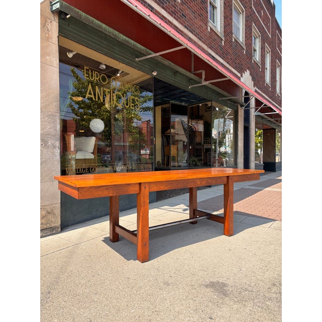 1920s Dining Table with a solid Maple Top, splined top, solid white oak base. This table is over 100 years old and ready...