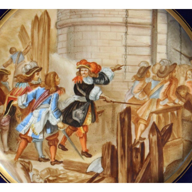 This is a beautiful antique french sevres porcelain cabinet plate, dating from the late 19th century. This superbly hand...