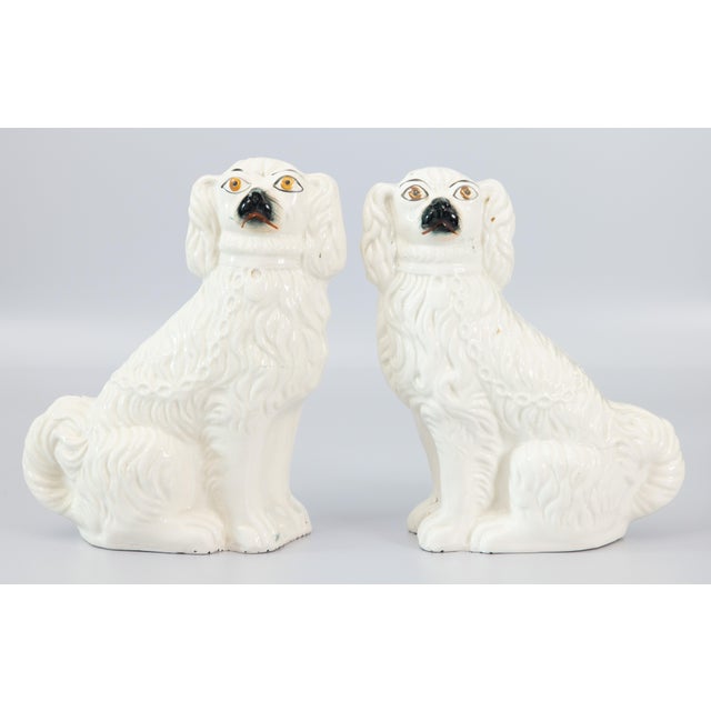 Antique 19th Century English Staffordshire Spaniel Dogs - A Pair For Sale - Image 11 of 11