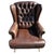 The Epitome of Mid-Century Prestige: Rare Vintage Rubelli Leather Wingback Chair For Sale - Image 10 of 10
