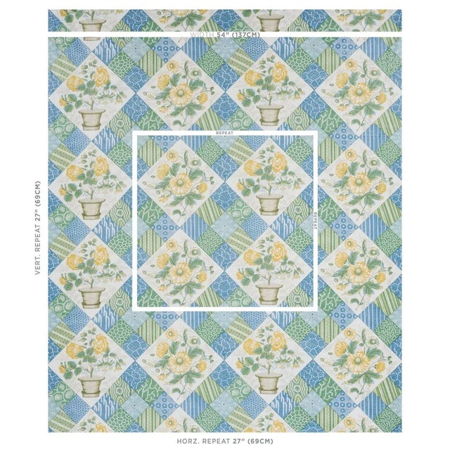 Caldwell Patchwork Chintz is a trompe l ‘oeil quilted pattern where lovely floral bouquets are framed by an intricate and...