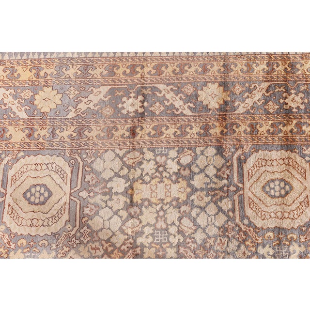 Textile Authentic Turkish Hereke Handmade Wool Rug For Sale - Image 7 of 11
