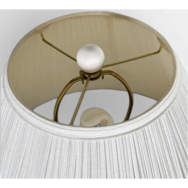 Vintage Neoclassical White Glazed Ceramic Urn Lamps - A Pair For Sale In Portland, ME - Image 6 of 11
