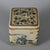 1950s Vintage Chinese Blue and White Square Porcelain Lidded Box, Hand Painted Scholar Scene Storage Jar For Sale - Image 5 of 7