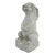 Terra Cotta Rabbit Garden Statue in Off White Craquelure Glaze For Sale