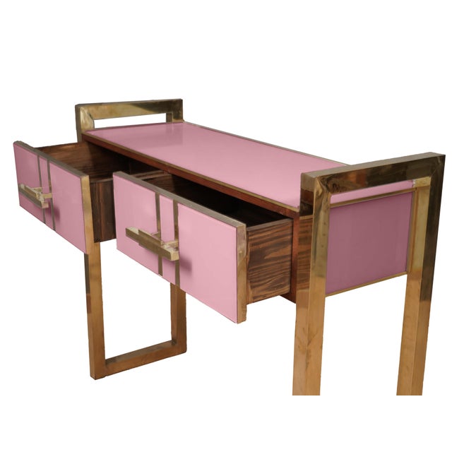 Pink Murano Glass Console Table from Justfurnituress SRL For Sale - Image 4 of 10