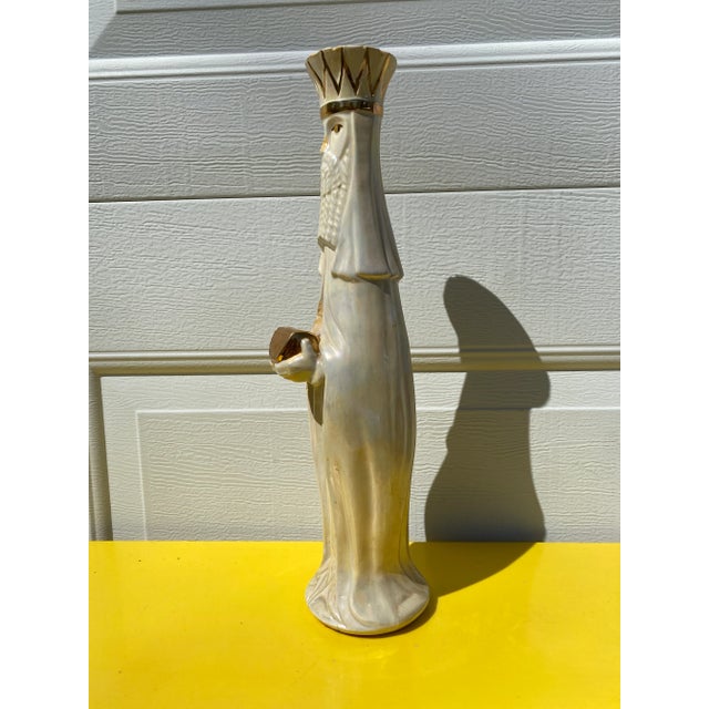 Mid 20th Century Opalescent Ceramic King Figure For Sale - Image 5 of 7