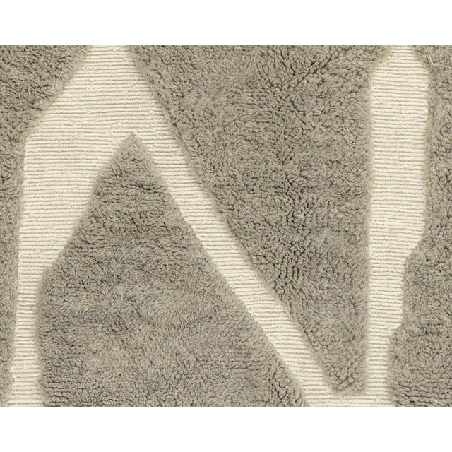 Textile Hand-Knotted Wool Rug by Azele Studio For Sale - Image 7 of 10