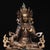 Late 20th Century Large Vintage Gilt Bronze Green Tara Statue / Tibetan Buddhist Figure For Sale - Image 5 of 9