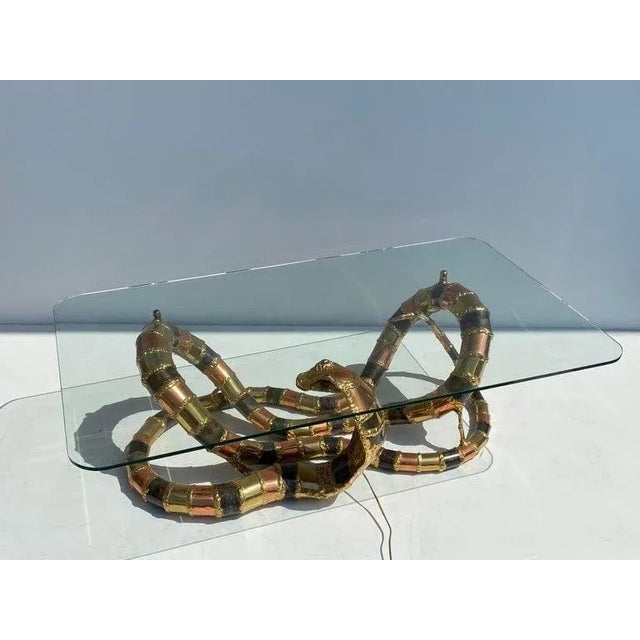 1970s Cobra Coffee Table Attributed to Henri Fernandez For Sale In Los Angeles - Image 6 of 13