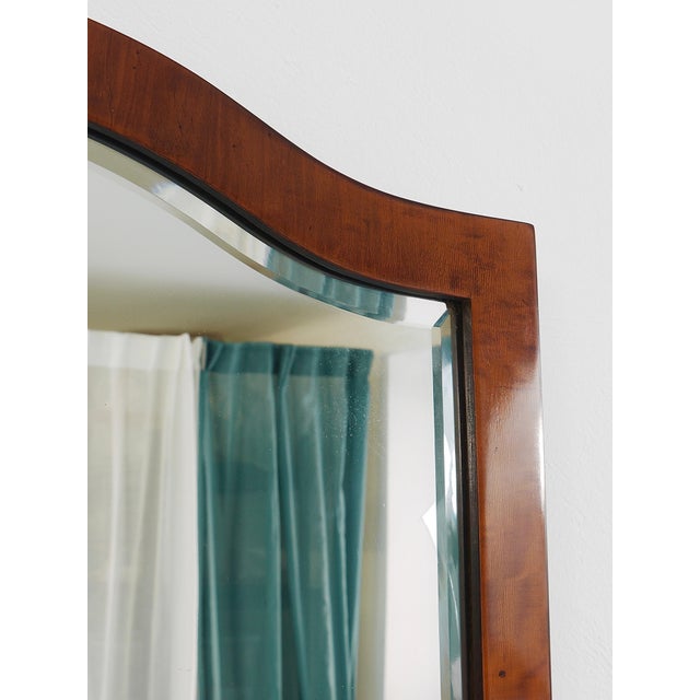 Large Antique Biedermeier Pearwood Shield Wall Mirror, Vienna, 1820s For Sale - Image 10 of 18
