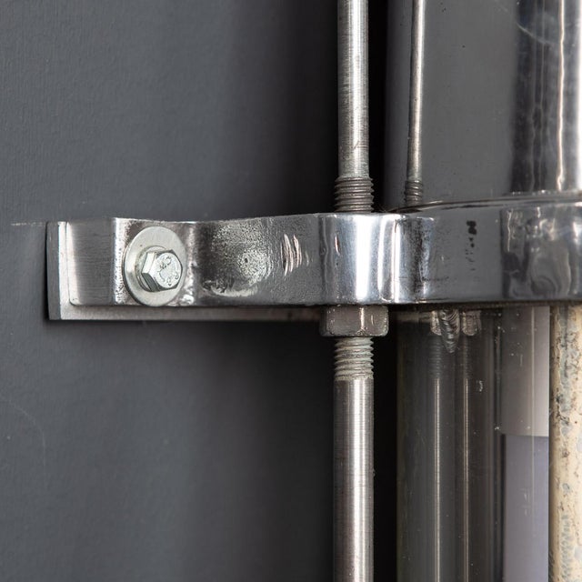 Industrial Polished Aluminium & Steel Strip Lights, 20th Century, Set of 2 For Sale - Image 18 of 18