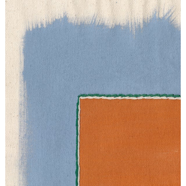 'Storm Cloud' Neutral terracotta and gray-blue abstract print by Emily Keating Snyder, Unframed print Printed on archival...