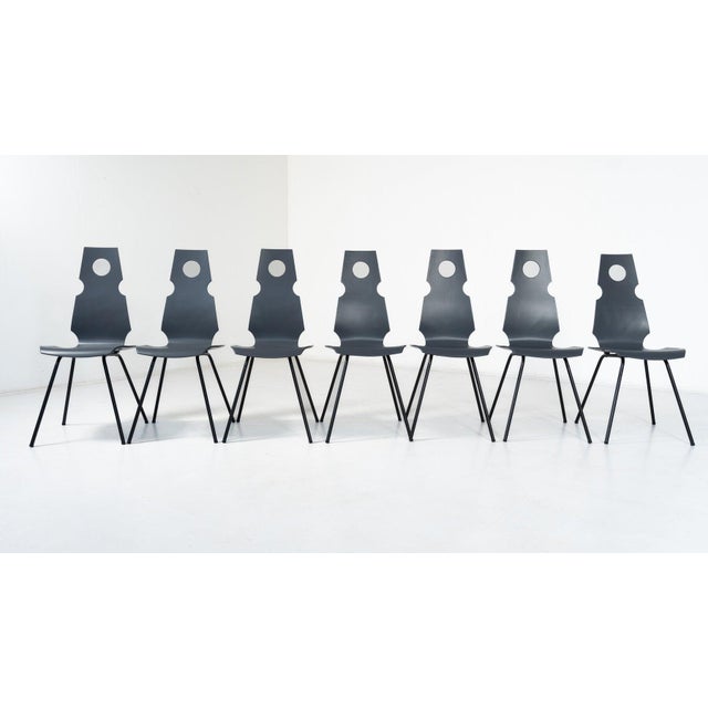 Mid-Century Chairs frpm Theo Häberli, Switzerland, 1960s, Set of 7 For Sale - Image 8 of 12