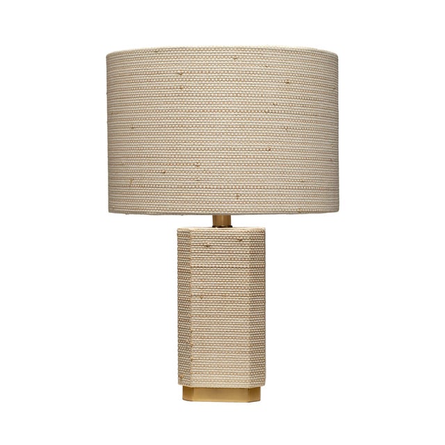 Jamie Young Haisley Table Lamp in Bleached Raffia For Sale In Los Angeles - Image 6 of 6