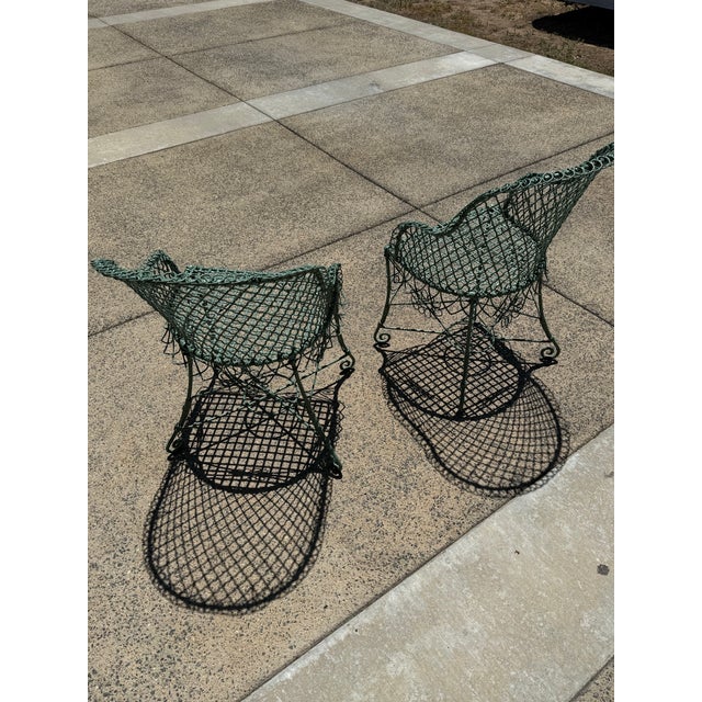 Metal 19th Century English Bench With Matching Chairs For Sale - Image 7 of 12