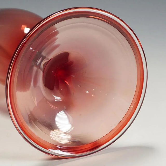 Glass Swedish Tulip Vase by Nils Landberg for Orrefors, 1957 For Sale - Image 7 of 9