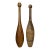 Pair Antique 19th Century Handmade Folk Art Wood Exercise Weight Indian Club Pin For Sale
