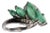 Marquise Emerald and Diamond Cluster Ring, Size 7 For Sale