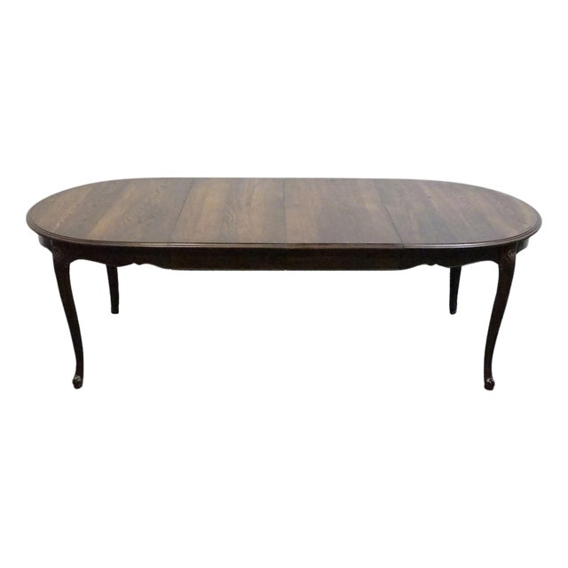 Davis Cabinet Co. Solid Walnut Country French Style 92" Oval Dining Table 88357 - Antique Brune Finish For Sale