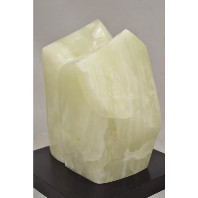 Modern Sheryl C. Benjamin Modern Abstract Carved Onyx Polished Stone Sculpture For Sale - Image 3 of 11