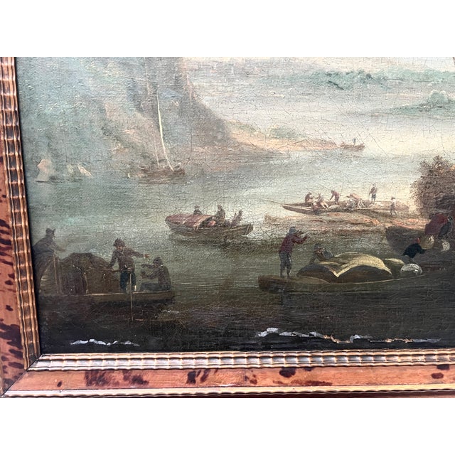 Seascape and Mountains, 1800s, Oil on Canvas For Sale - Image 16 of 18