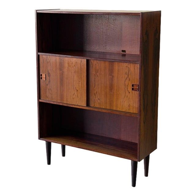 Vintage Danish Rosewood Bookcase – Mid-Century Modern Cabinet – Denmark, 1960s For Sale