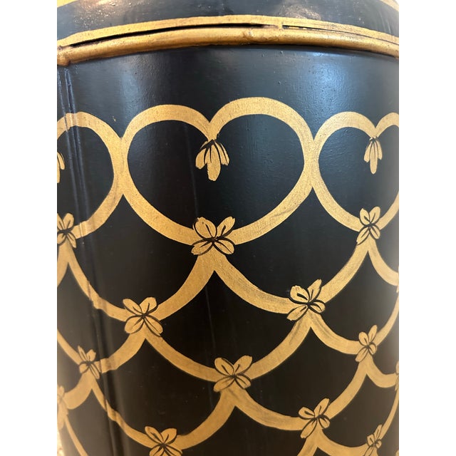 Black Victorian Tea Caddy Custom Lamp For Sale - Image 4 of 4