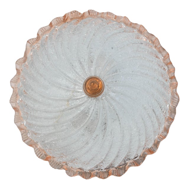 1970 Italian Lady Pink Murano Glass Ceiling Fixture, Murano For Sale