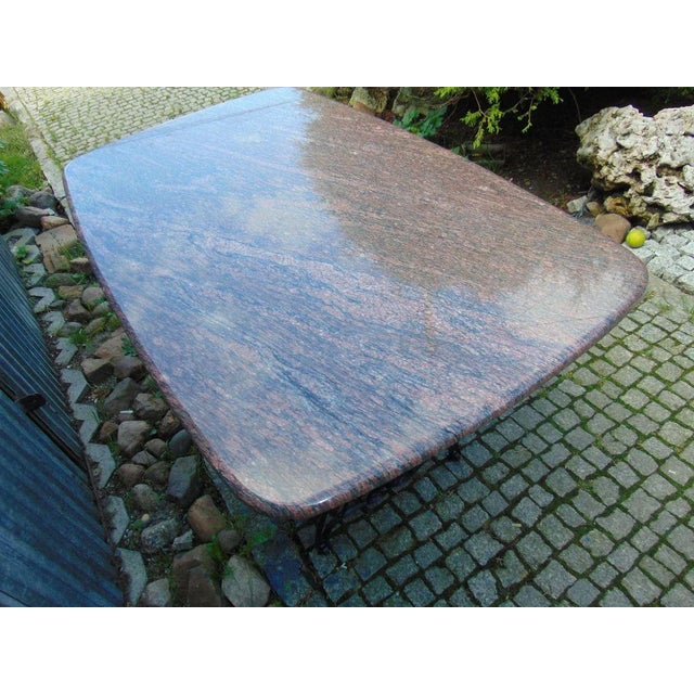 Antique Art Nouveau Marble Table For Sale - Image 4 of 7