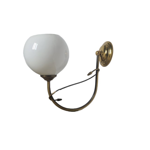 Art Deco Metal Wall Lamp, Poland, 1950s For Sale - Image 9 of 9