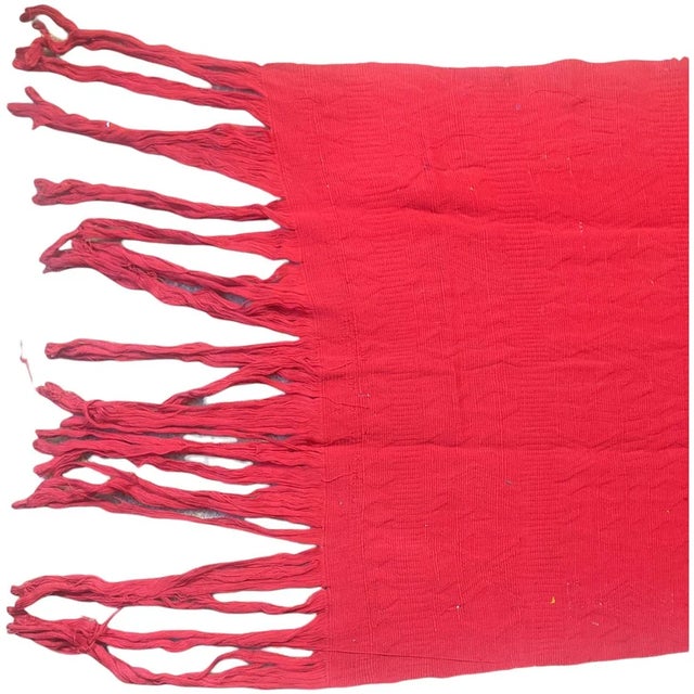 Vintage Hand-Embroidered Guatemalan Textile Throw For Sale - Image 9 of 13