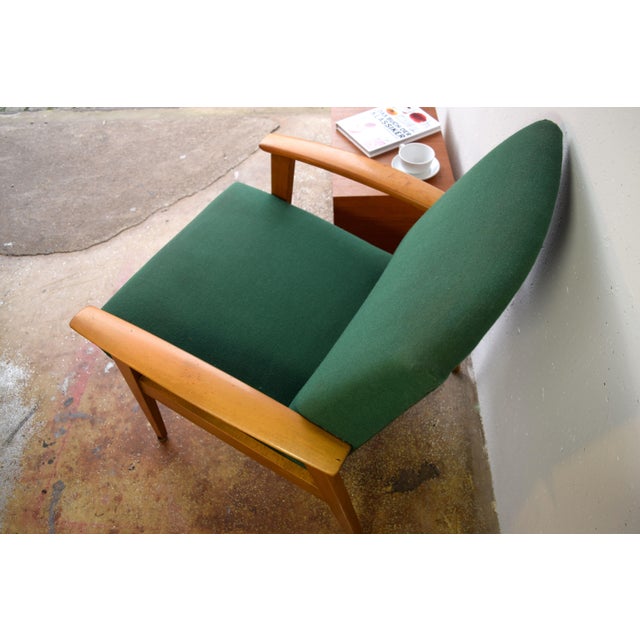 1960s Vintage Green Easy Armchair, 1960s For Sale - Image 5 of 9