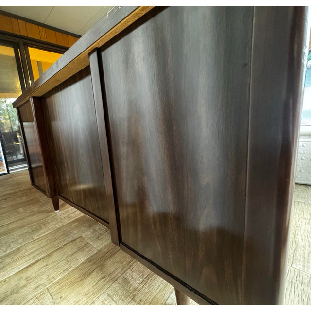 Vintage MCM Wood Veneer Desk For Sale - Image 12 of 12