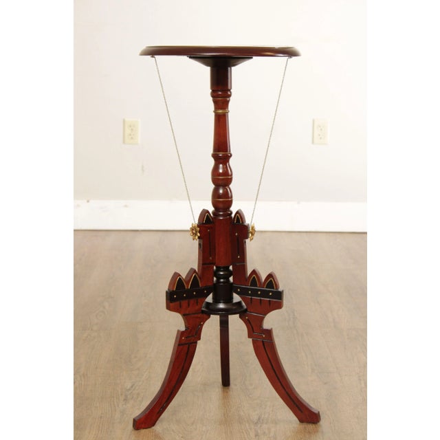 Eastlake Victorian Carved Mahogany Pedestal Plant Stand For Sale - Image 4 of 12