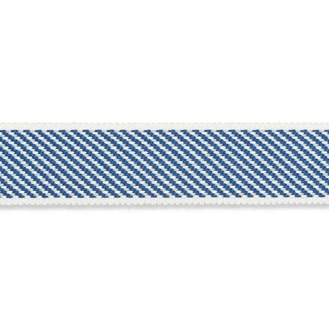 Contemporary Sample - Schumacher Winston Cotton Braid Medium in Navy For Sale - Image 3 of 3