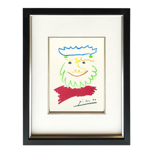 1960s Picasso Lithograph 17 King of the South 2 Framed