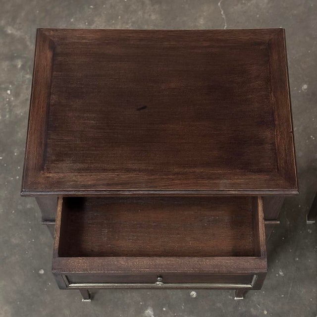 Pair Mid-Century Louis XVI Style Mahogany End Tables For Sale - Image 16 of 18