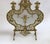Metal Ornate Antique French or Italian Style Victorian Heavy Cast Brass Fireplace Screen For Sale - Image 7 of 9