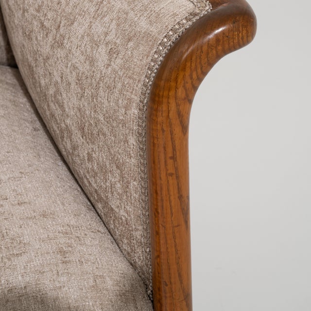 Brown Mid 20th Century Pair Of Art Deco Style Armchairs For Sale - Image 8 of 16