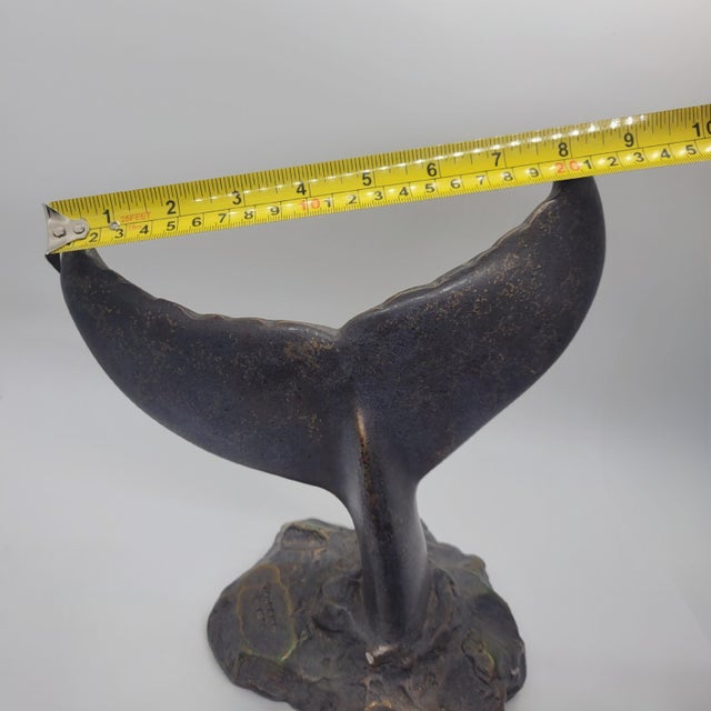 Vintage 1999 Wyland Austin Sculptures Tranquility Whale Tail Bronze Figurine For Sale - Image 18 of 18