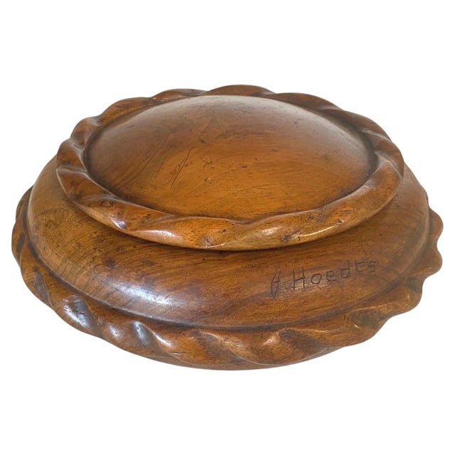 French Rounded Wooden Box, 1960 For Sale - Image 12 of 12
