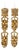 Carved and Gilded Wooden Pilasters, Set of 2 For Sale
