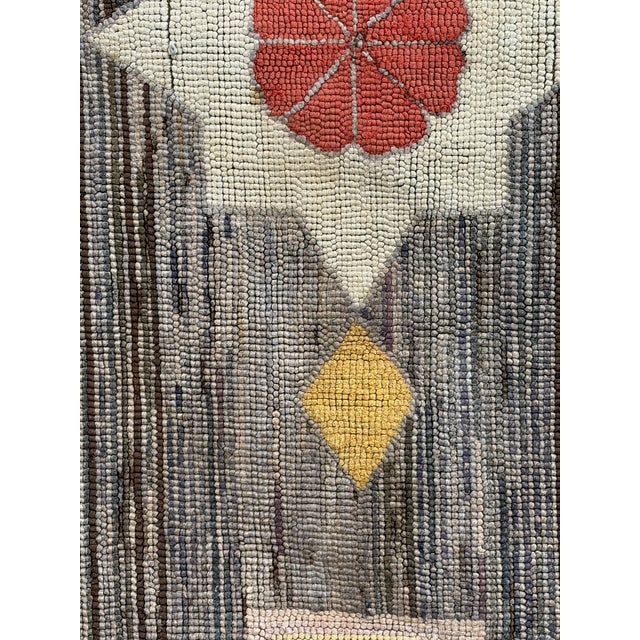 Vintage Hand Hooked Geometric Area Rug For Sale - Image 14 of 18