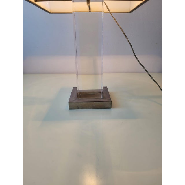 Acrylic Glass and Metal Table Lamp, Italy, 1970s For Sale - Image 13 of 18