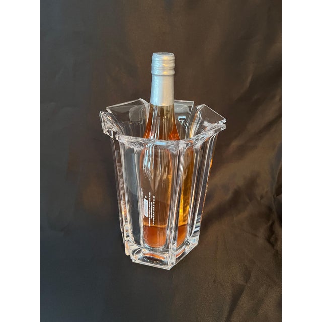 Acrylic Hexagonal Vase or Wine Chiller For Sale - Image 4 of 12