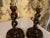 Wood English Victorian Oak & Brass Open Barley Twist Candlesticks Pair For Sale - Image 7 of 12