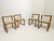 1970s Curved Wood Chairs with Leather Seats, Italy, 1970s, Set of 4 For Sale - Image 5 of 12