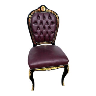 André Charles Boulle Style Accent Side Chair For Sale
